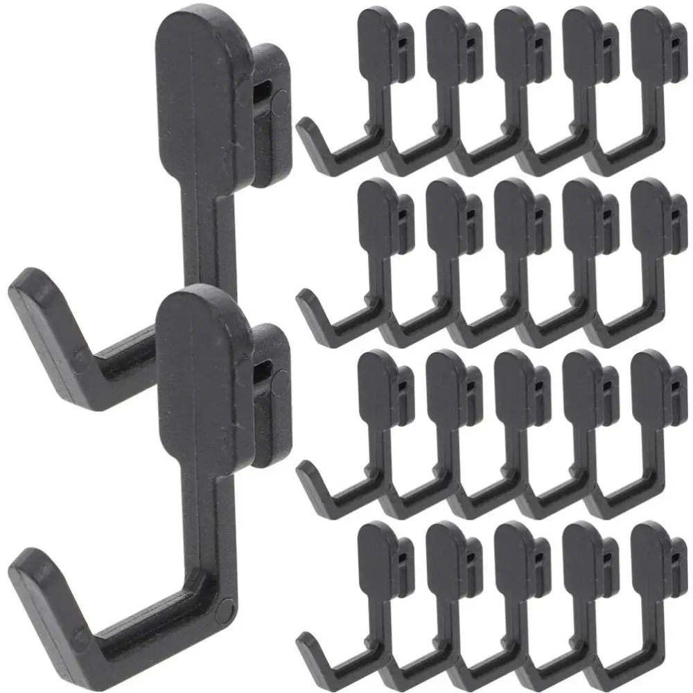 10Pcs Plastic Peg Board Hook Heavy Duty J Shape Hole Board Hook Wall Mounted Black/White/Grey Storage Rack for Home