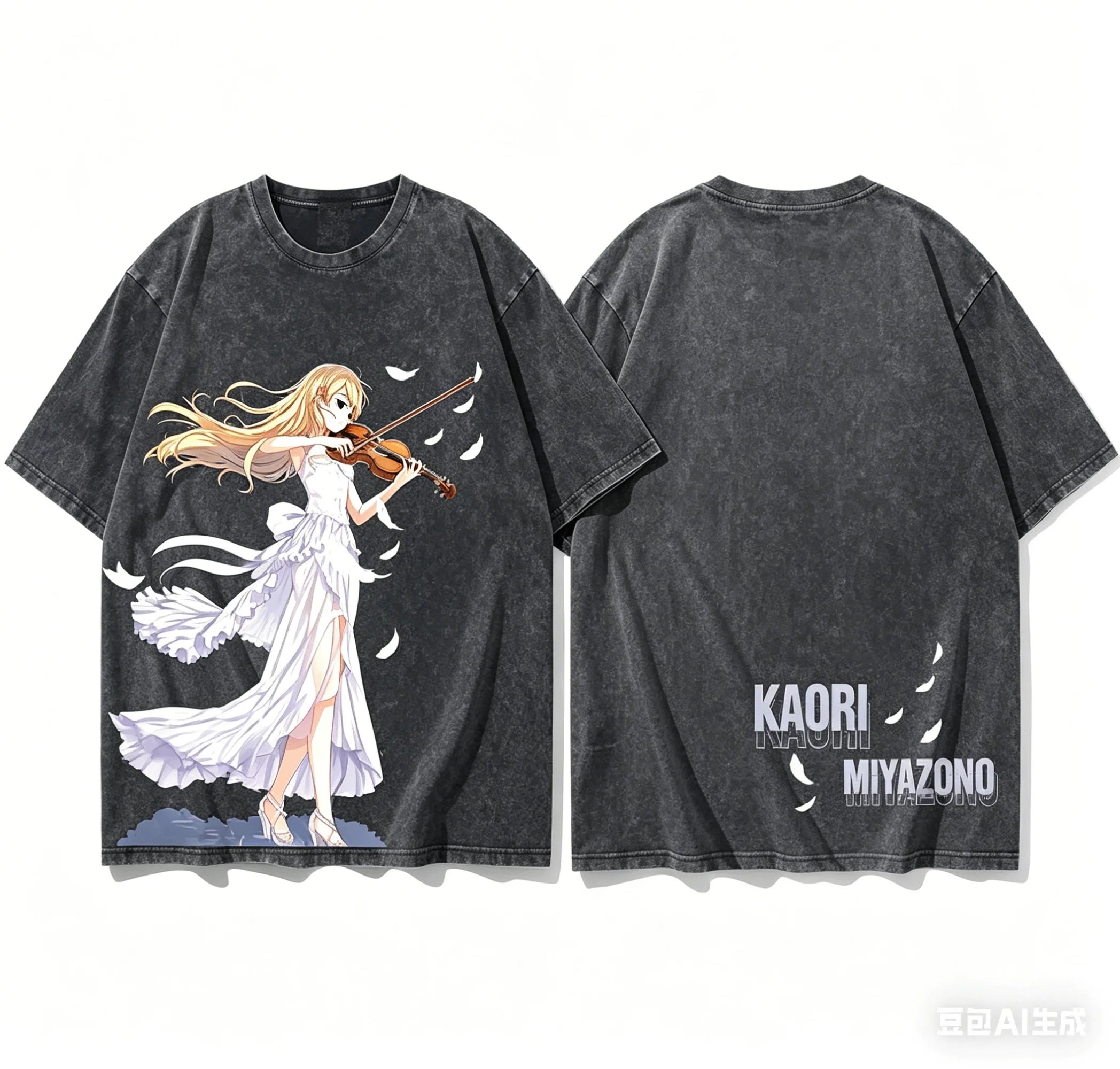 Your Lie in April Washed T-shirt 2026 New Model personality Clothes shirt Year round clothing Streetwear Trendy high quality tee