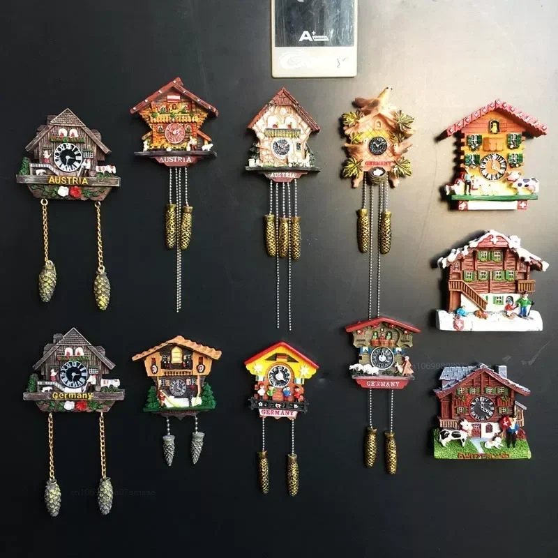 Beautiful Fridge Magnets Souvenir Cuckoo Clock Fridge Magnet Refrigerator Stickers Decorative Magnets Magnetico Refrigerador