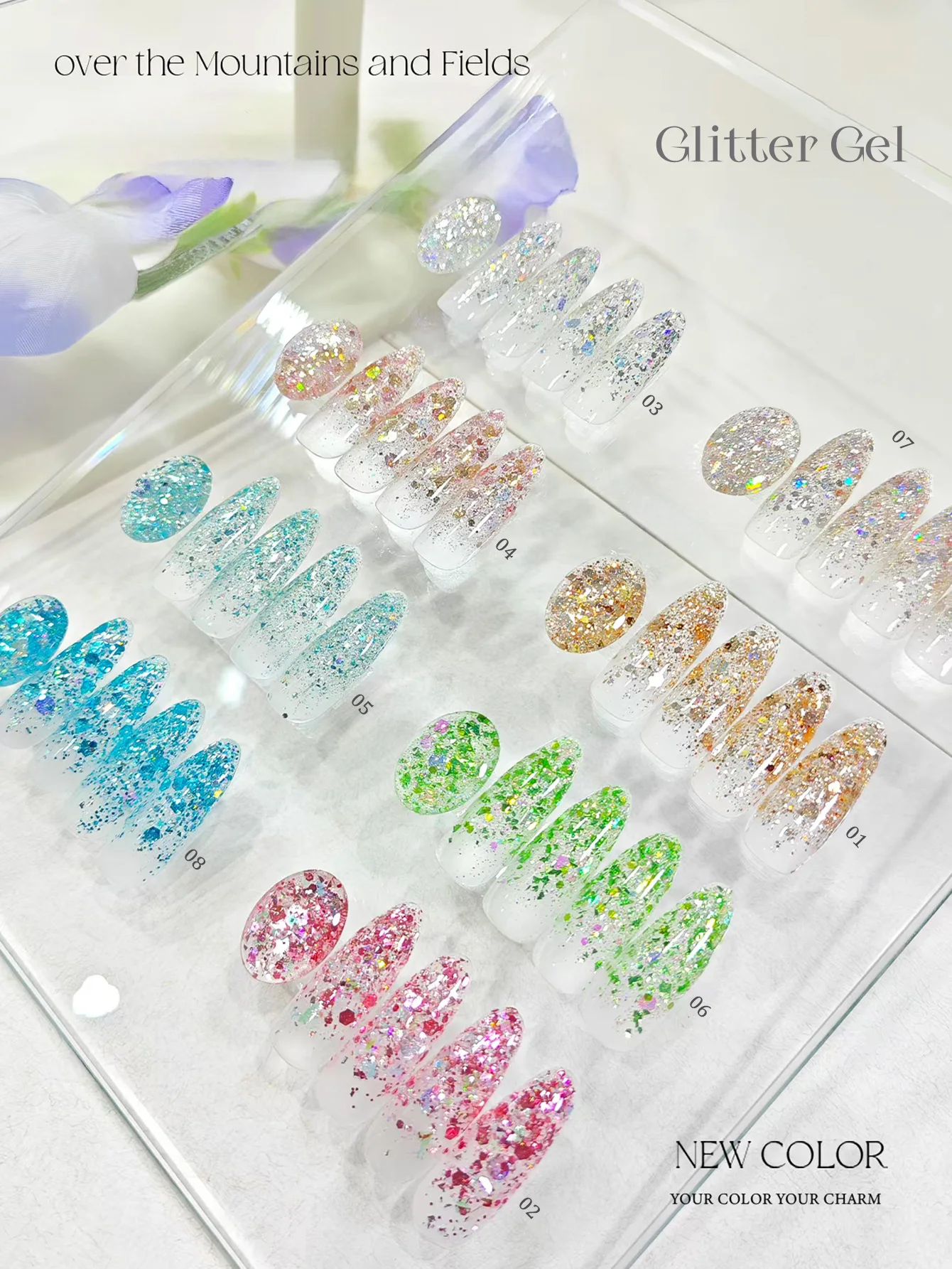 ZH 1PCS 2026 Summer New Sparkling, Eye-Catching, Brightening Sequin Gel Nail Polish, Specially for Nail Salons