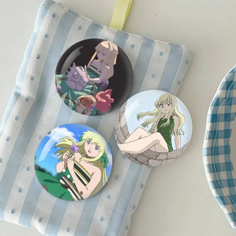 

Manga T-To Your E-Eternity Rean Badge fragmentation laser Game Figure Soft Button Pins Handmade Cartoon Round Brooch Bag