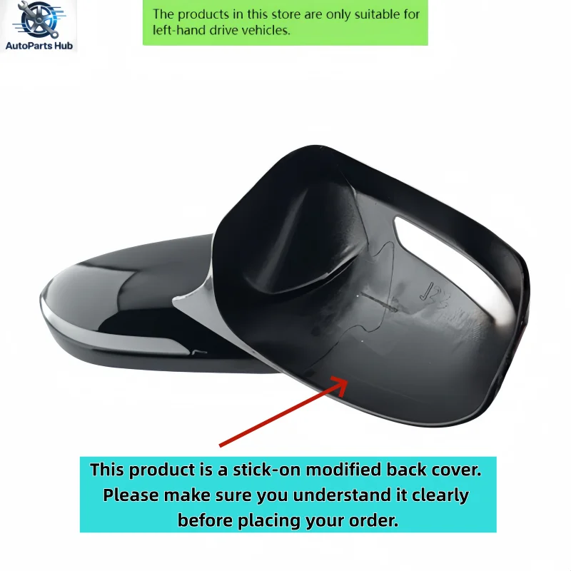 Rearview Mirror Cover, Horn Wing Cap, Fiber Shell for Hyundai I20 MK2 GB IB 2014-2020 Models