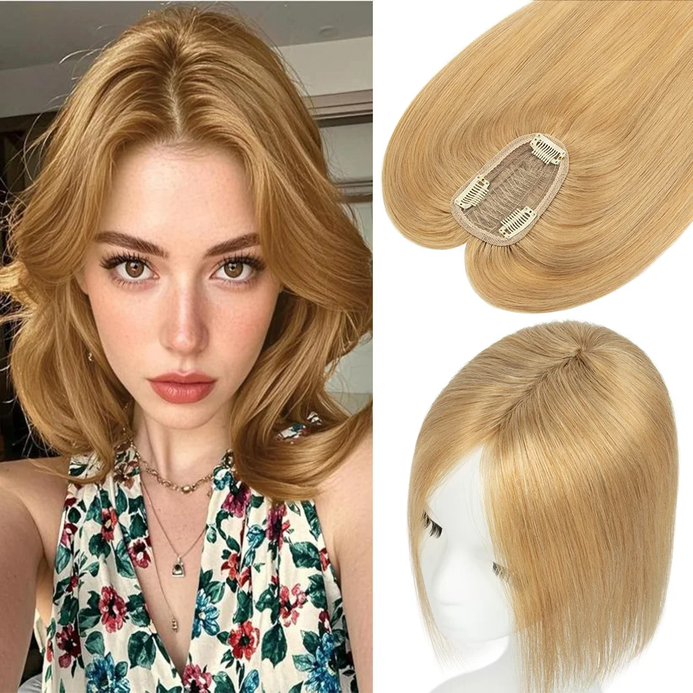 

7x10cm HD Lace Hair Topper 100% Human Hair with Clips One Piece for Thin Hair Secure Fit Daily Wear Undetectable Reusable