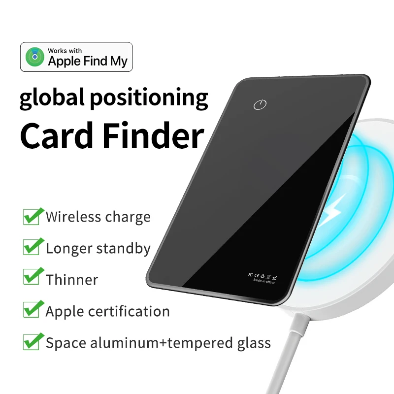 

Карта-трекер-кошелек Silm AirTag, Bluetooth-трекер, IP67, водонепроницаемая карта слежения за багажом, работает с Apple Find My App