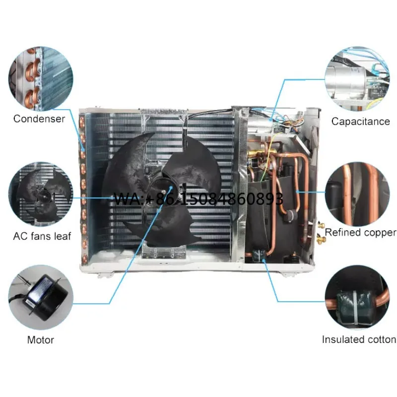 12000btu 1.5hp 1ton 100% Solar DC 48V Battery Powered Hybrid Split Air Conditioner