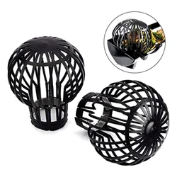Leaves Protection Outdoor Downpipe Strainer Easy Install Black Gutter Guard Roof Drain Anti-blocking Home Debris PP Garden