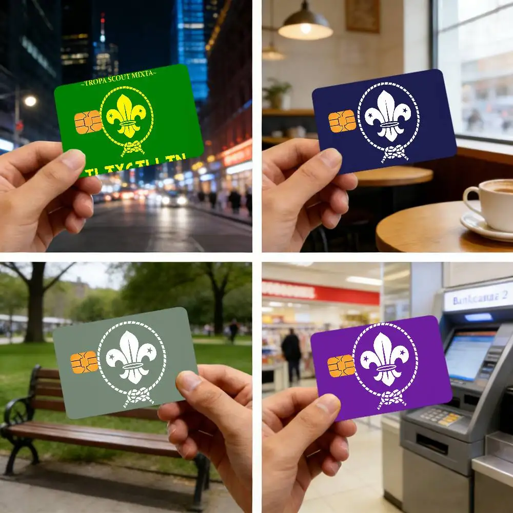 B-bOY S-sCOUT W-wOSM Waterproof Skin Protector Stickers For Bank Cards Credit Cards Debit Cards Public Transport Cards