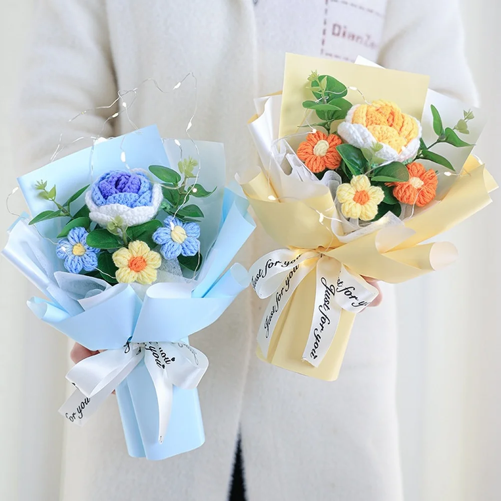 Hand-woven Bouquets Perfect As Graduation Gifts For Women / For Various Holidays Artificial Flower Bouquet For Wedding
