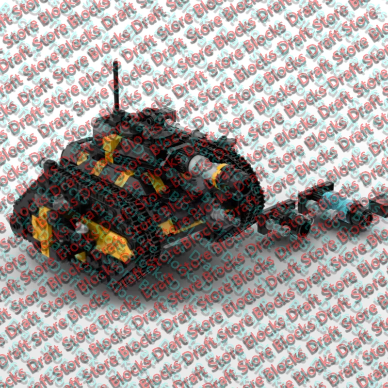Popular Game Model MOC Building Bricks Striped Combat Tank Modular Technology Holiday Gifts Assemble Toys Suit Display QWERT