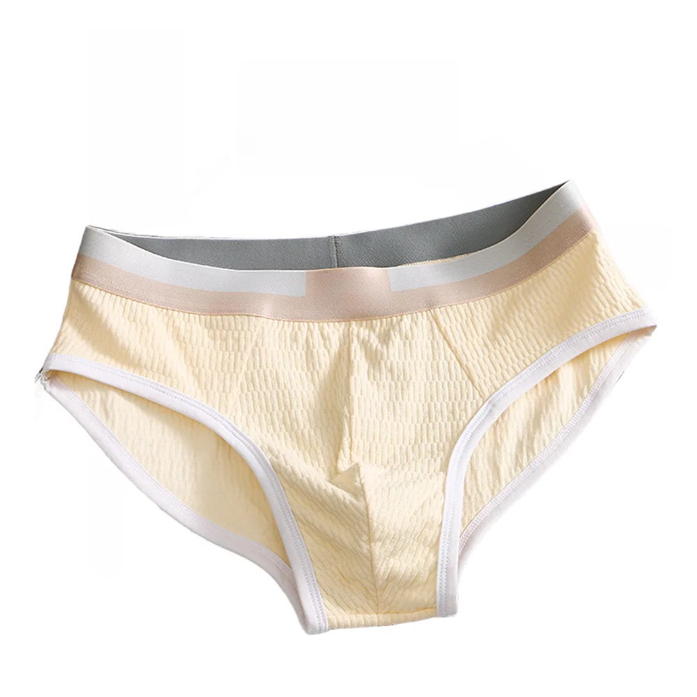 Men's Solid Color Triangle Underwear Breathable Thin Panties U-Pouch Briefs Breathable U Pouch Mens Briefs Cuecas