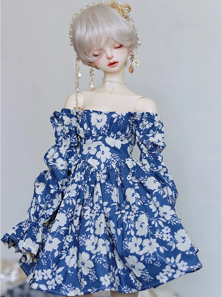 

BJD Doll Clothes Skirt For 1/3 1/4 SD MSD MDD Floral Dress Dolls Clothing Accessories(Excluding Doll)