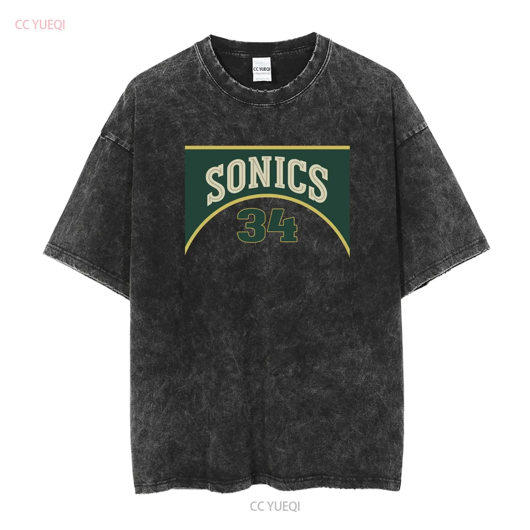VTG Seattle Supersonics Ray Allen 34 Men's T Shirt Fits L long or short sleeves vintage Washed Slightly Unisex fashion