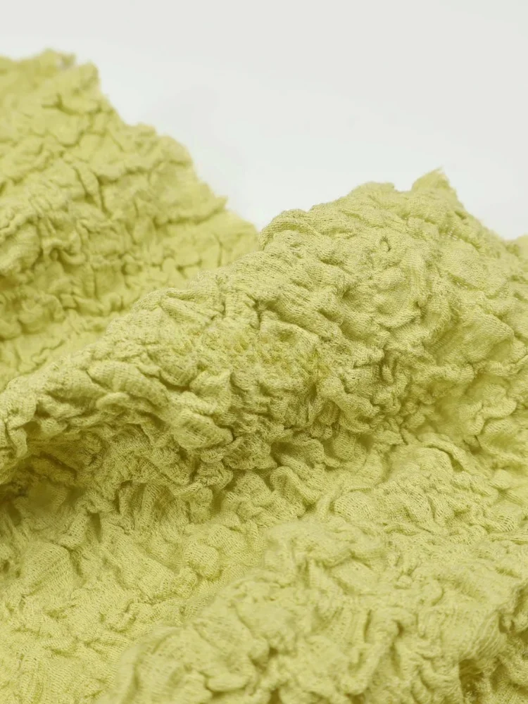 

Мягкая плиссированная эластичная хлопковая ткань со спандексом для пошива весенне-летних платьев, ткань на метры, материал для шитья своими руками