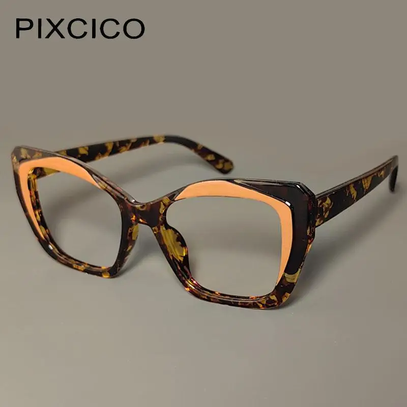 R56881 Women Fashion Cat Eye Reading Glasses Popular Tr90 Leopard Clear Eyewear Trend Presbyopic Eyeglass Dioptric +0.50~+3.50