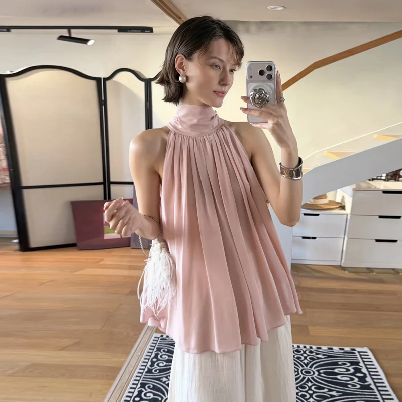 

Очаровательная шелковая блузка с открытыми плечами и узлом, прямого кроя, белая, подчеркивающая фигуру, для женщин, на весенний сезон