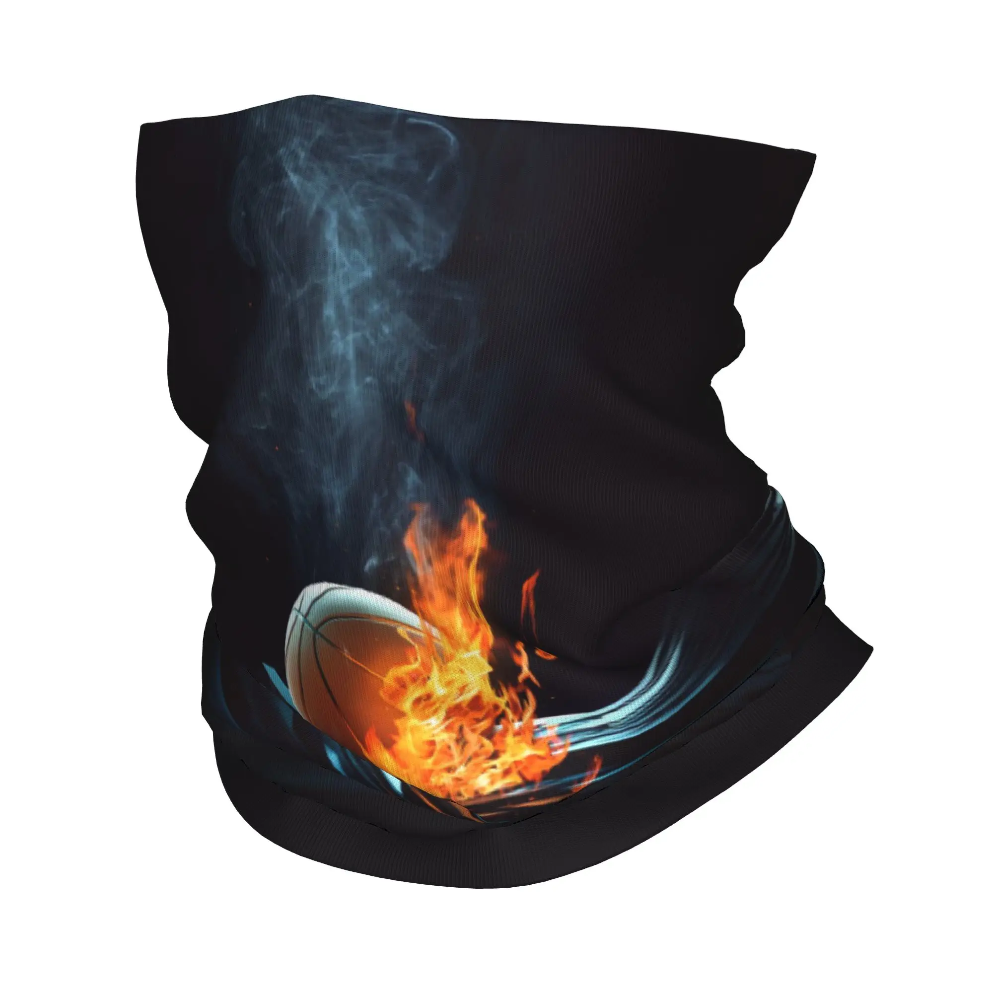 

Custom Basketball Fire Bandana Winter Neck Warmer Men Windproof Wrap Face Scarf for Hiking Sports Lover Gaiter Headband