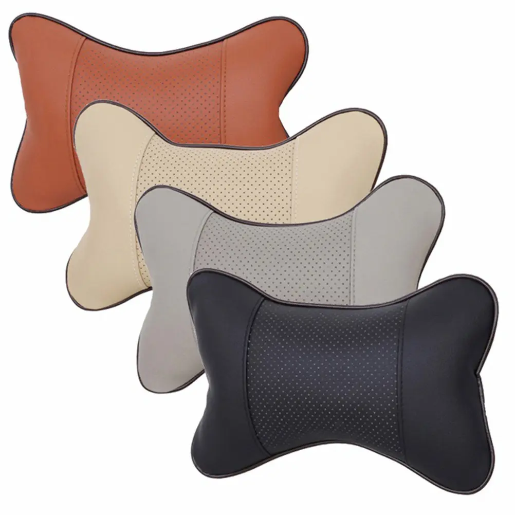 Ergonomic Breathable Car Neck Pillow with Perforated Design & Removable Zipper Cover for Driving Comfort