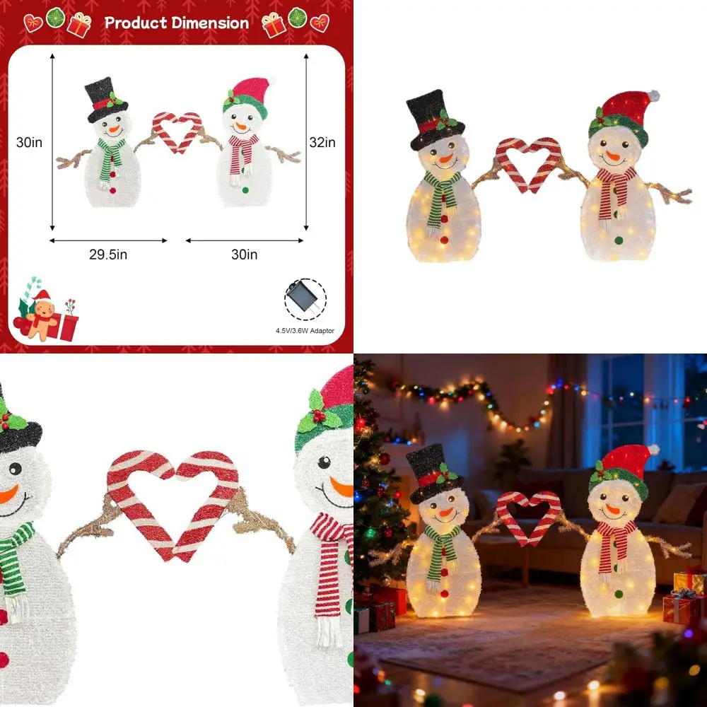 32 Inch Pre-Lit Sno… - image