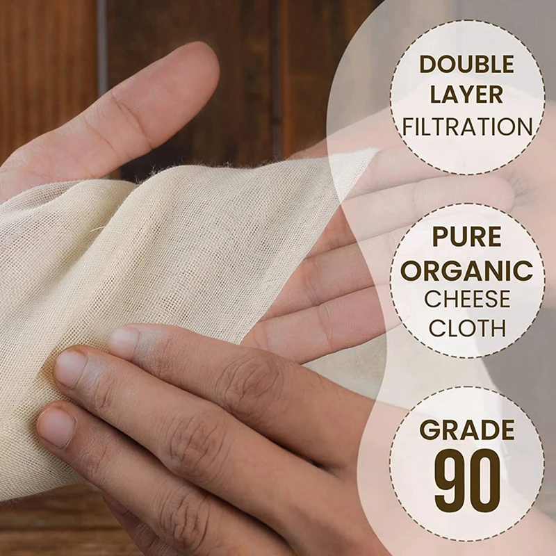 Muslin Cloths For Cooking, Pack Of 30 (50X50CM), Unbleached, Cotton Reusable And Washable Cheese Cloths For Straining