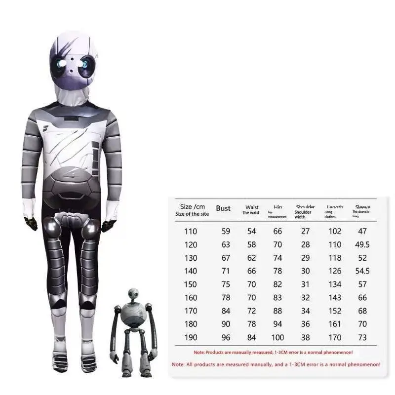 New The Wild Robot Cosplay Costumes The Wild Robot Bodysuit For Children Adults Costumes Halloween Cosplay Cartoon Jumpsuit