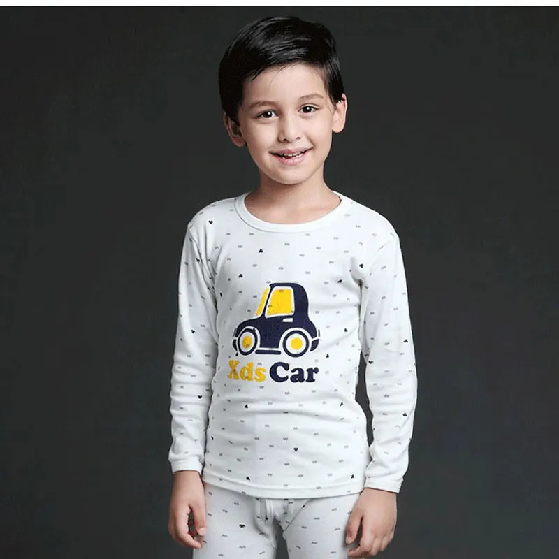 Kinder Pyjamas Sets Herbst Winter Nachtwäsche für Kinder Einfarbig Weiß Pyjama für Jungen Mädchen Unterwäsche Baby Kleidung Sets 3-12