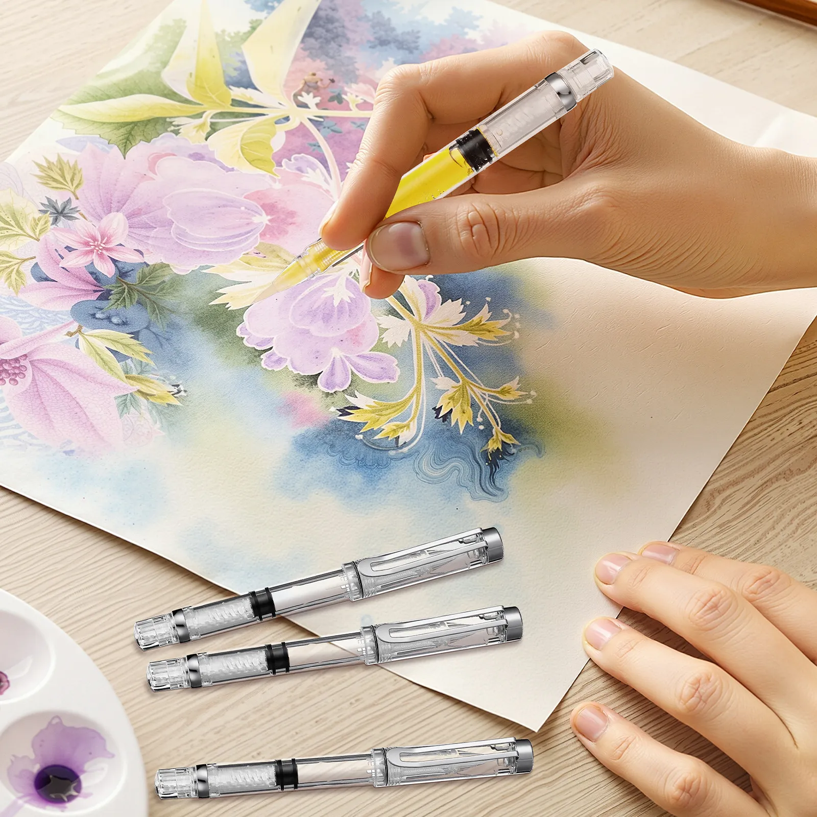 

Набор из 5 мягких каллиграфических кистей-ручек, многоразовые акварельные кисти-ручки для рисования, живописи, письма, для студентов и офисного использования