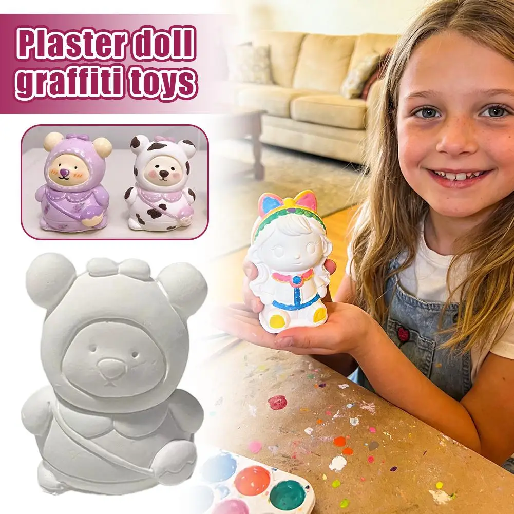 

Креативная игрушка для рисования своими руками: 3D-медведь для граффити, гипсовая кукла, развивающий набор для детского творчества, белая заготовка, подарок, аксессуар для рукоделия