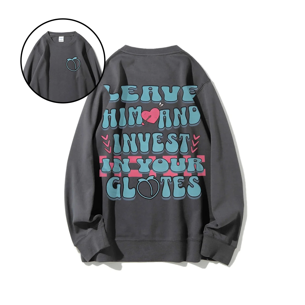 Leave Him And Invest In Your Gloves Sweatshirt Women Graphic Sweatshirt Funny Quote Pullover Autumn Winter Trendy Women Clothing