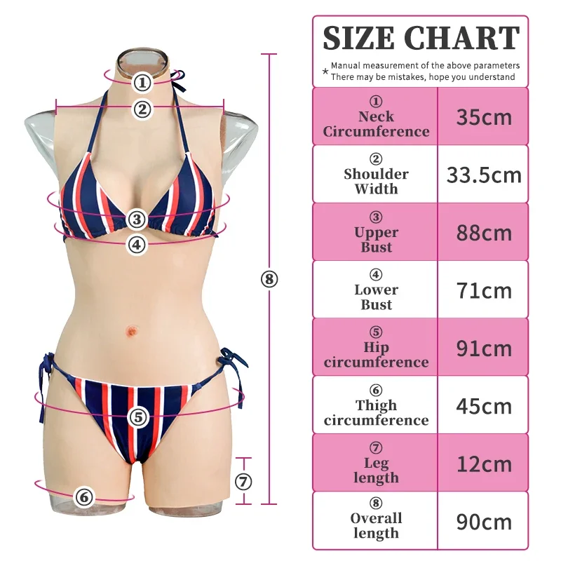 Silicone Fake Vagina Bodysuit With Buttock Enhancement 2cm Big Boobs Male to Female Insertable For Cosplay Drag Queen