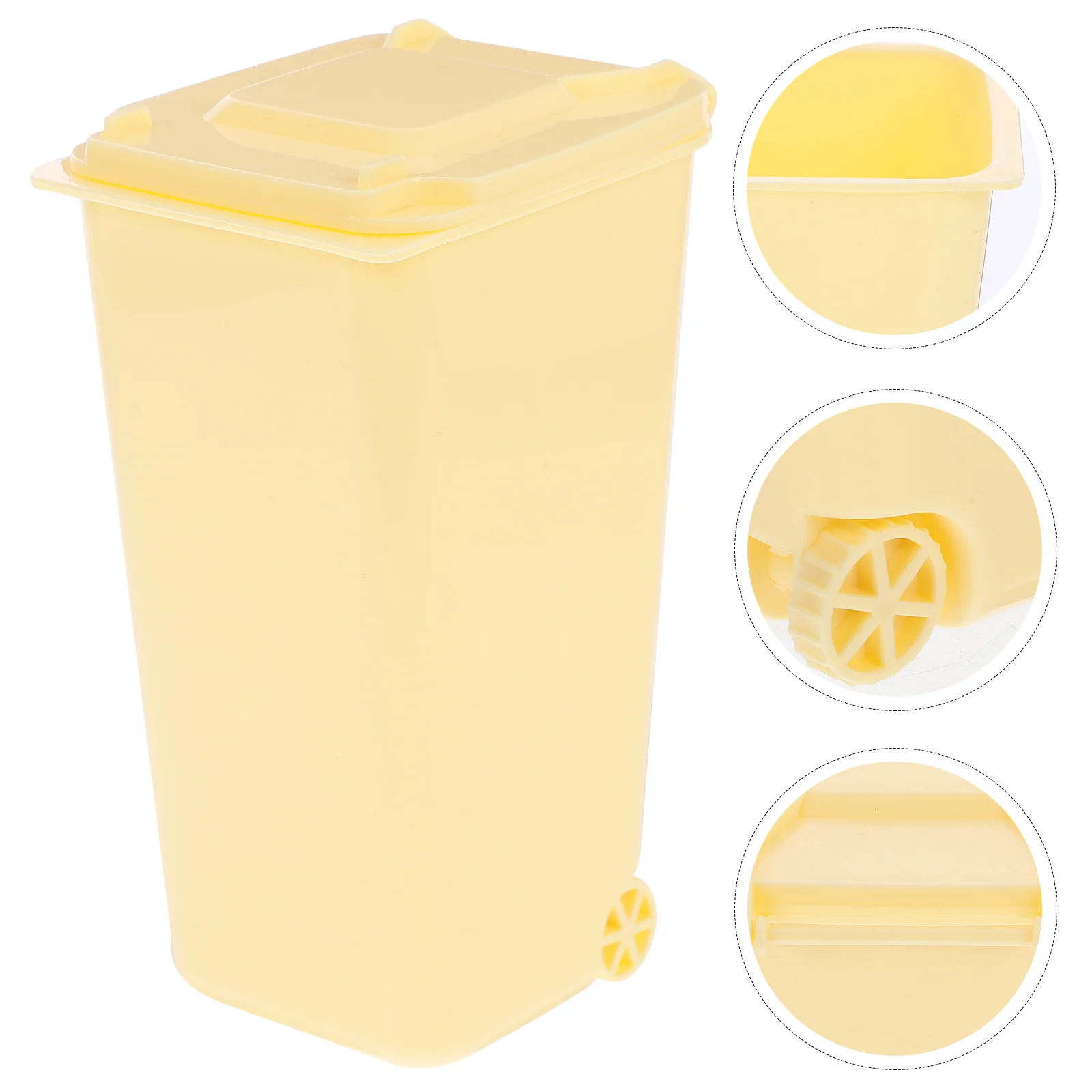 Small Desk Trash Bin Multi-Function Storage Box for Countertop Stationery Organizer Desk Organizer Desktop Trash Can