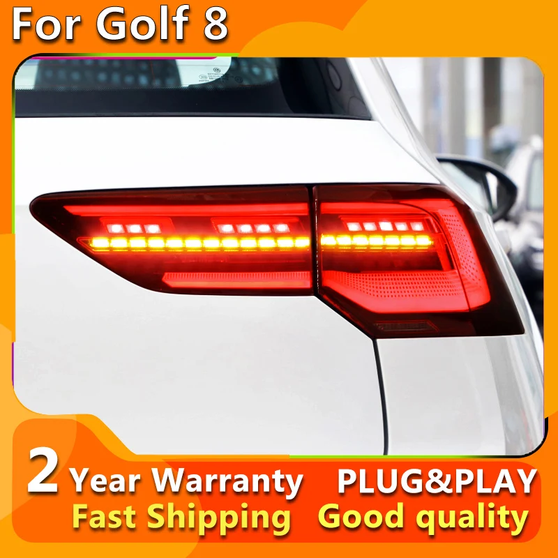 Tail Lamp For Golf 8 MK8 2021 2022 Taillights LED DRL Running lights Fog lights angel eyes Rear parking lights