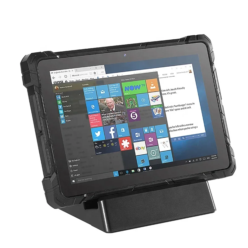 

Handheld 10inch Android invehicle 4G fingerprint waterproof industrial rugged tablet pc with 2D barcode