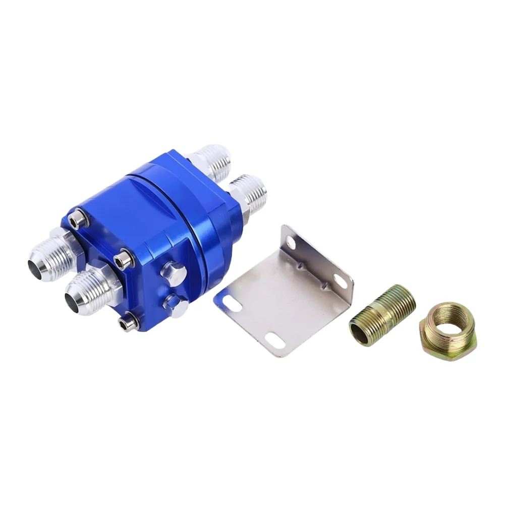 AN10 Oil Sandwich Adapter Plate with Integrated Oil Temp and Pressure Sensor Ports for Performance Oil Cooling Systems