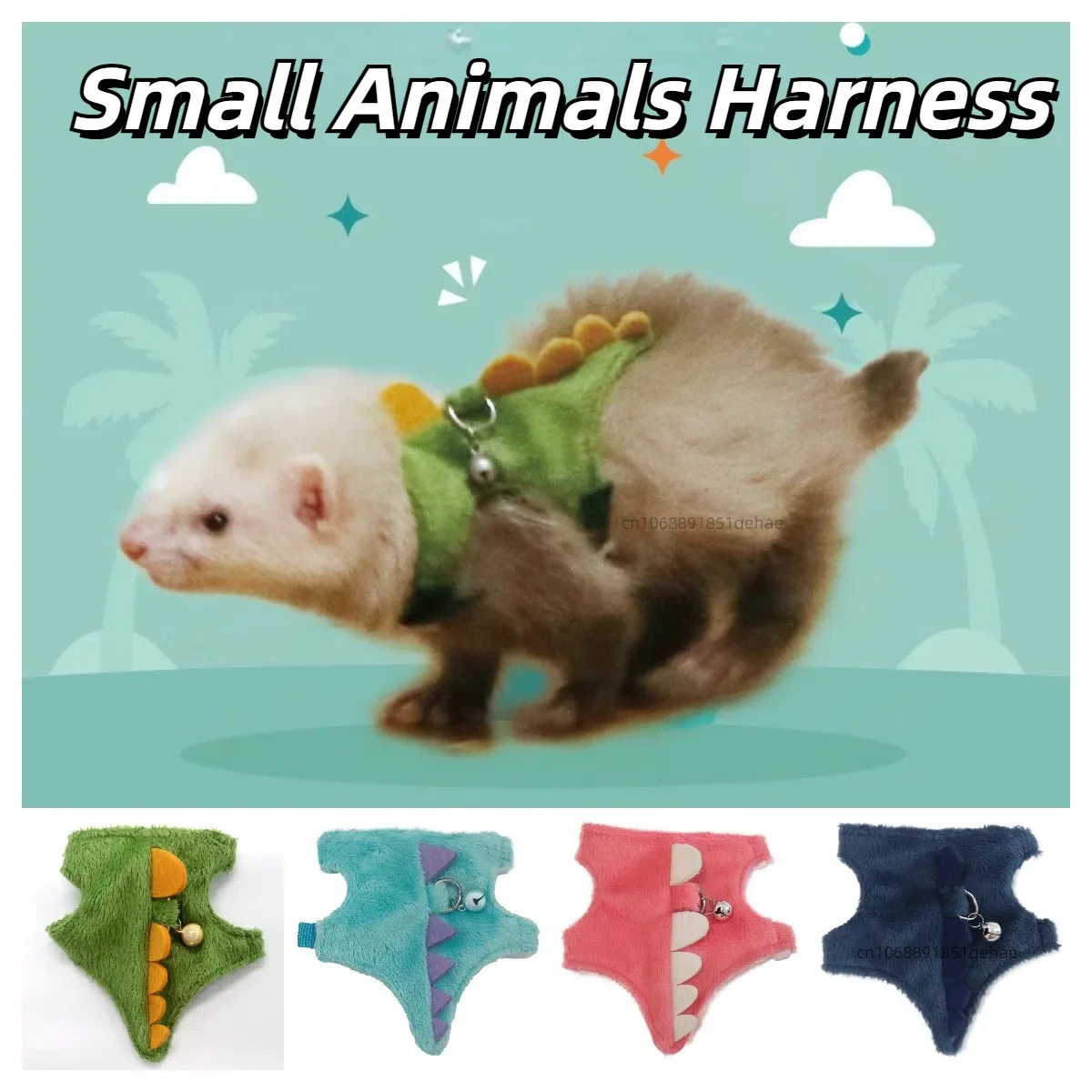 Harness Small Animals Walking Rope Cat Pet Ferret Vest Rope Walking Traction Pets Dog Safety Bunny Supplies Adjustable Kitten