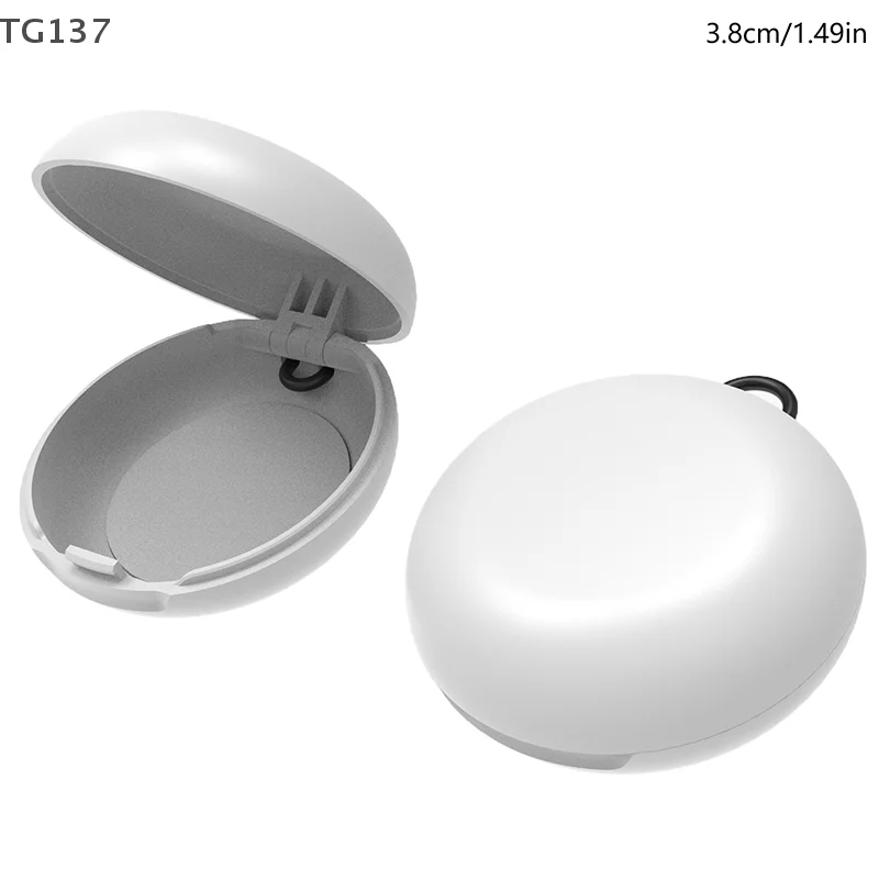 Round Soundproof Earplug Box Mini Portable Plastic Earplug Storage Box Sleeping Earplug Craft Jewelry Earring Organizer