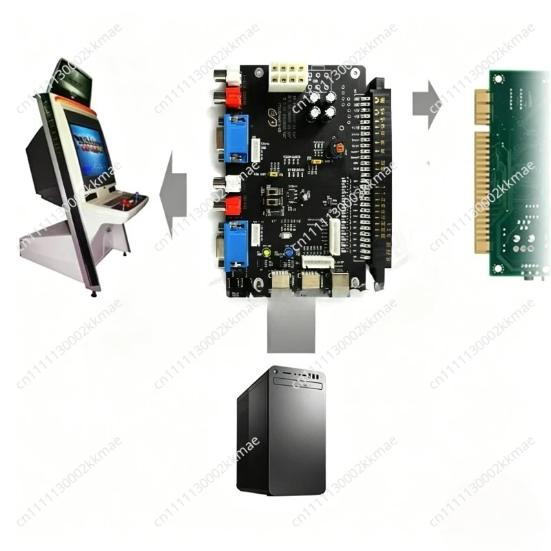 For  JVS To Jamma/PC Nnc for Jamma Pcb Mainboard CRT Emudriver To JVS Io Xinput Fighting Machine Video Signal Conversion Board