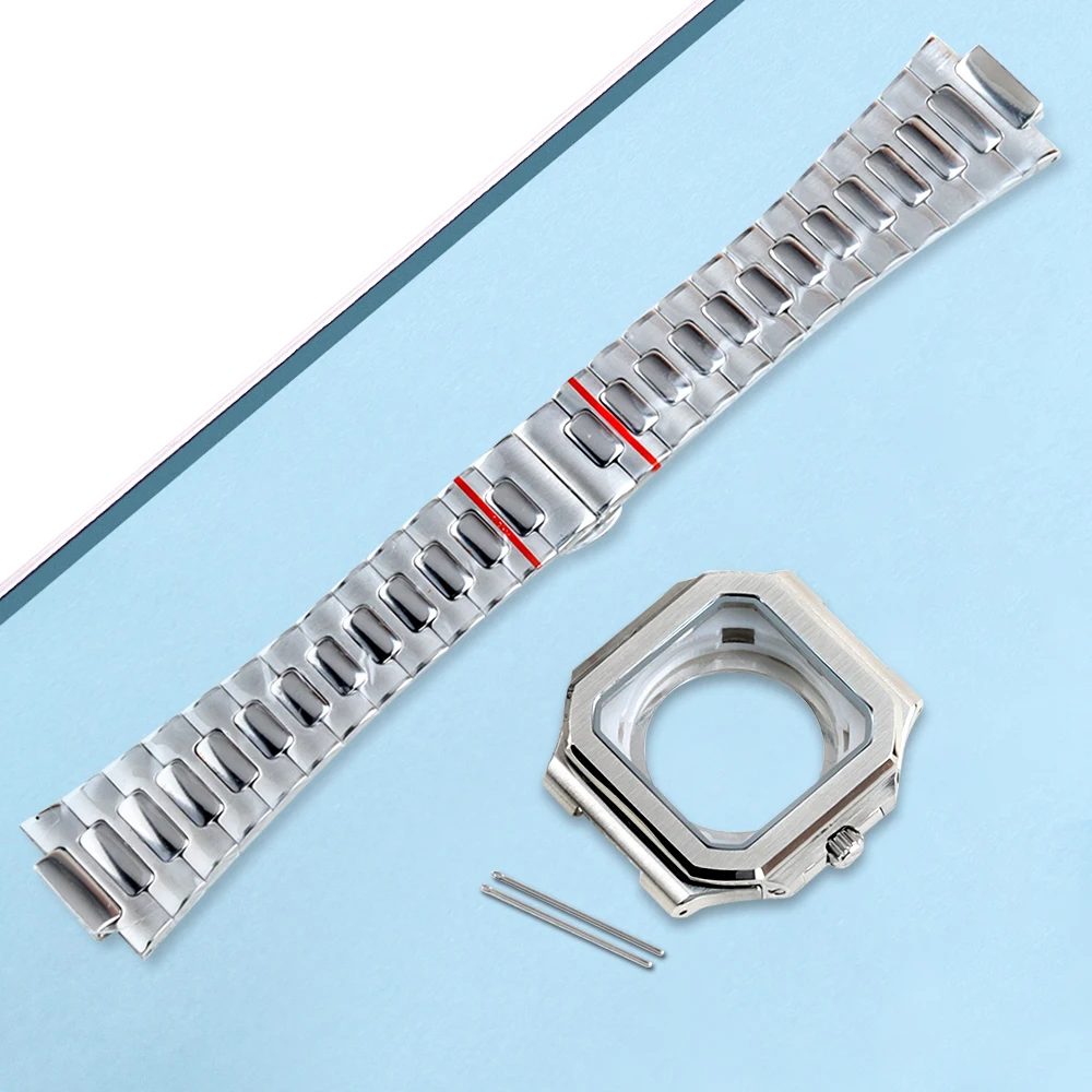 

38mm NH35 Square Watch Case Waterproof 25mm Solid 316L Stainless Steel Strap for Cubitus Seiko NH35 NH36 Movement 29.5mm Dial