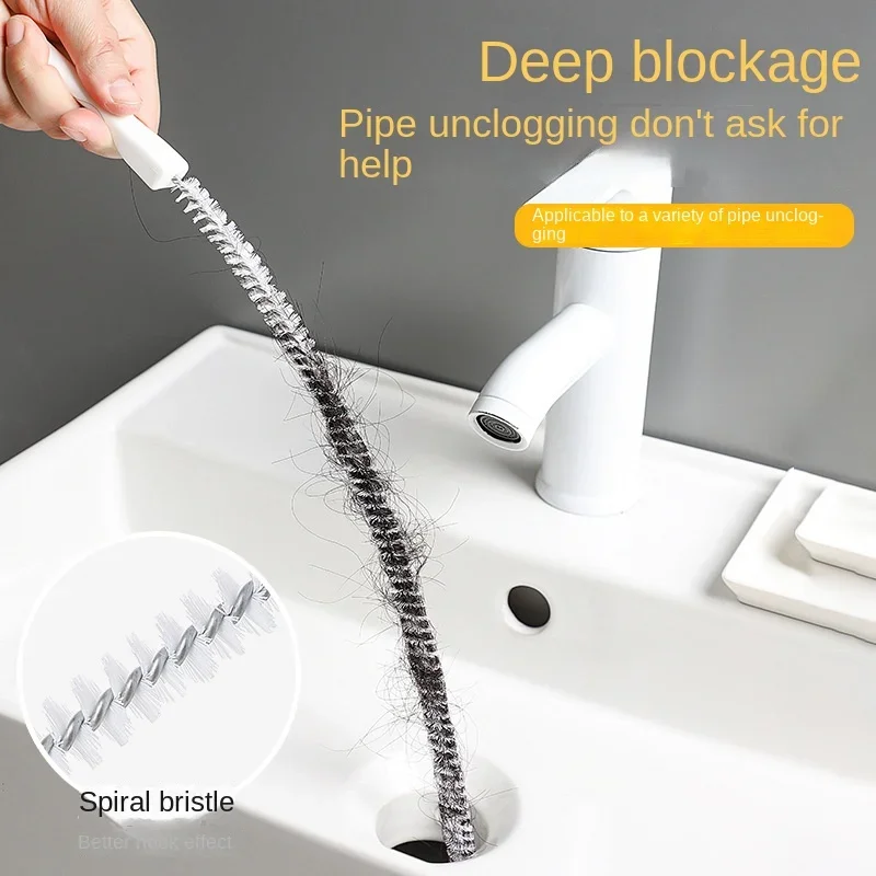 45cm Flexible Drain Hair Snake Clog Remover Sink Bathroom Tub Cleaner Drain Brush Sewer Pipe Dredging Cleaning Tools