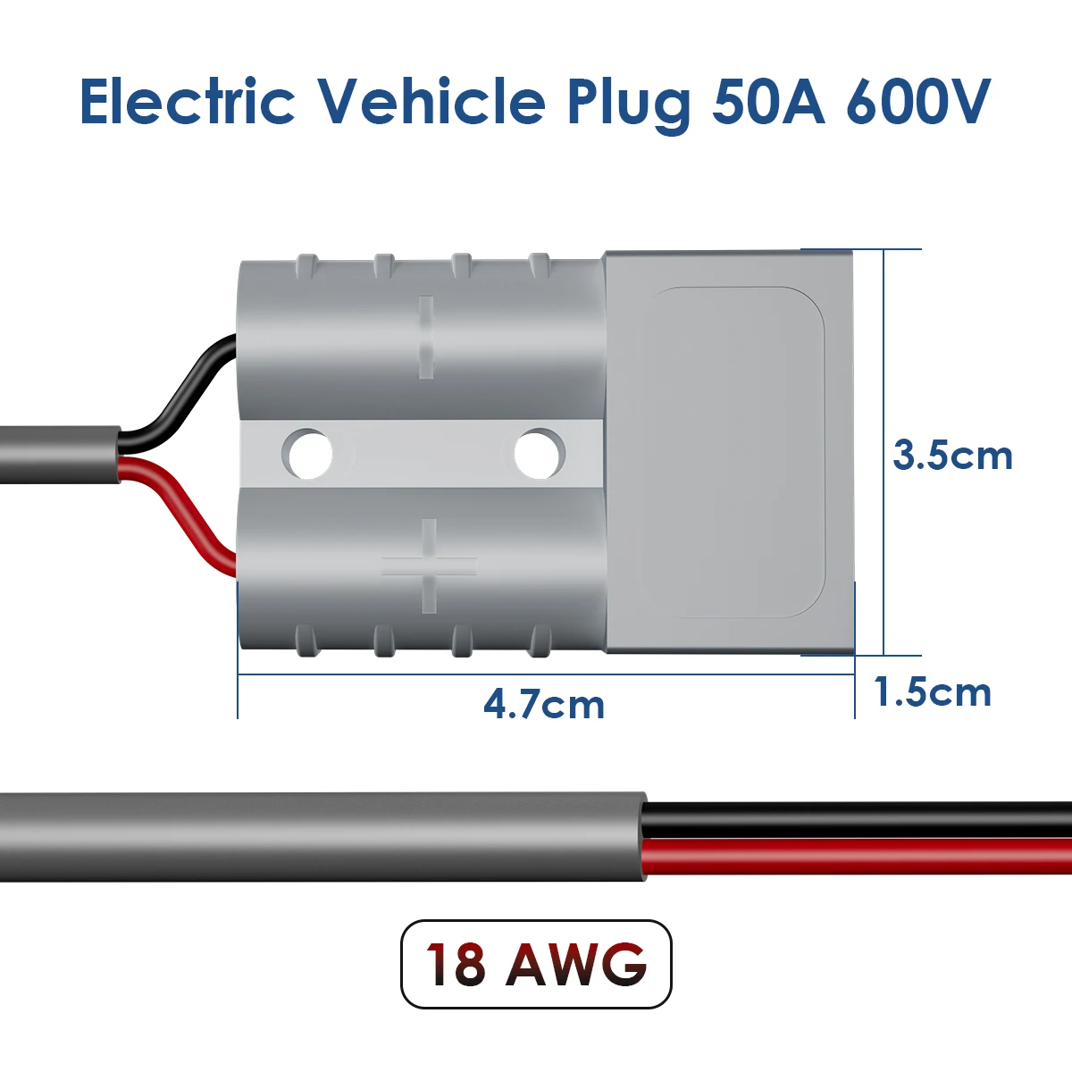 Connetor For Anderson Plug For Starlink Mini Plug 50A 600V DC Power Cable Waterproof Extension Cord With DC Cable
