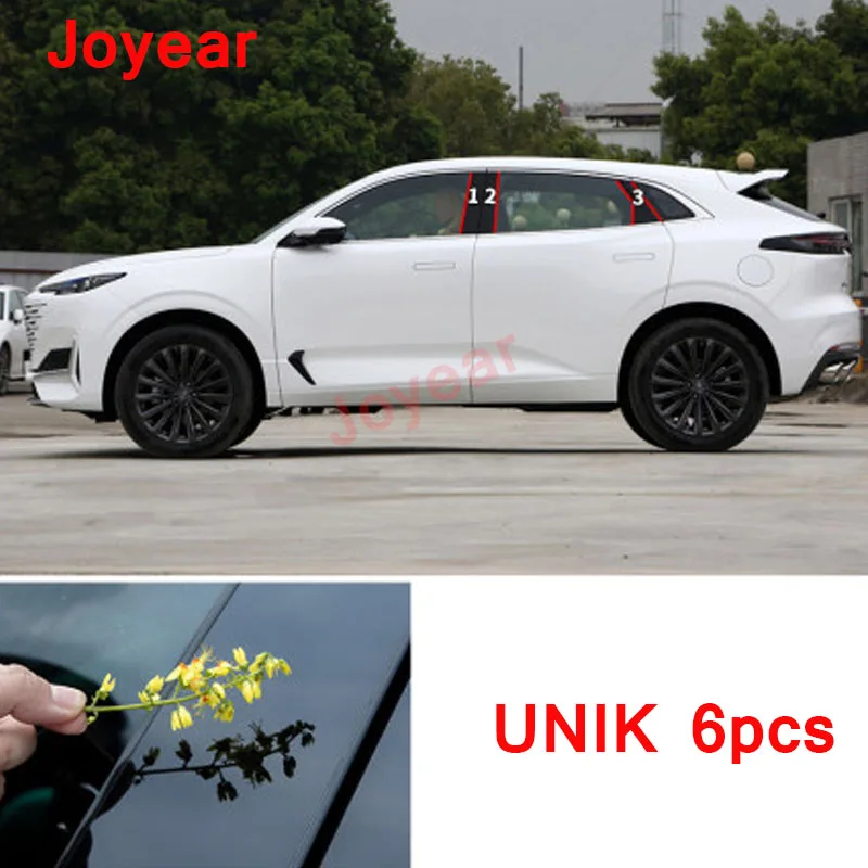 

For Changan UNIK UNI-K 2020-2022 Car Central Window Middle Column Trim Decoration Strip Pillar Exterior Protective Accessories