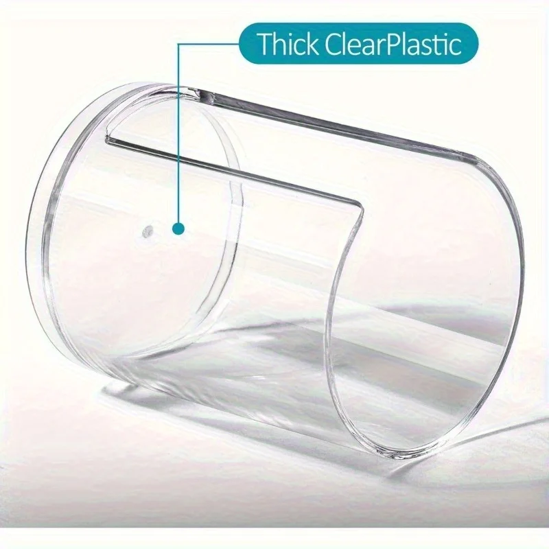 Clear Plastic Cup Dispenser with 3oz Capacity - Transparent Countertop Storage Holder for Small Disposable Paper Cups