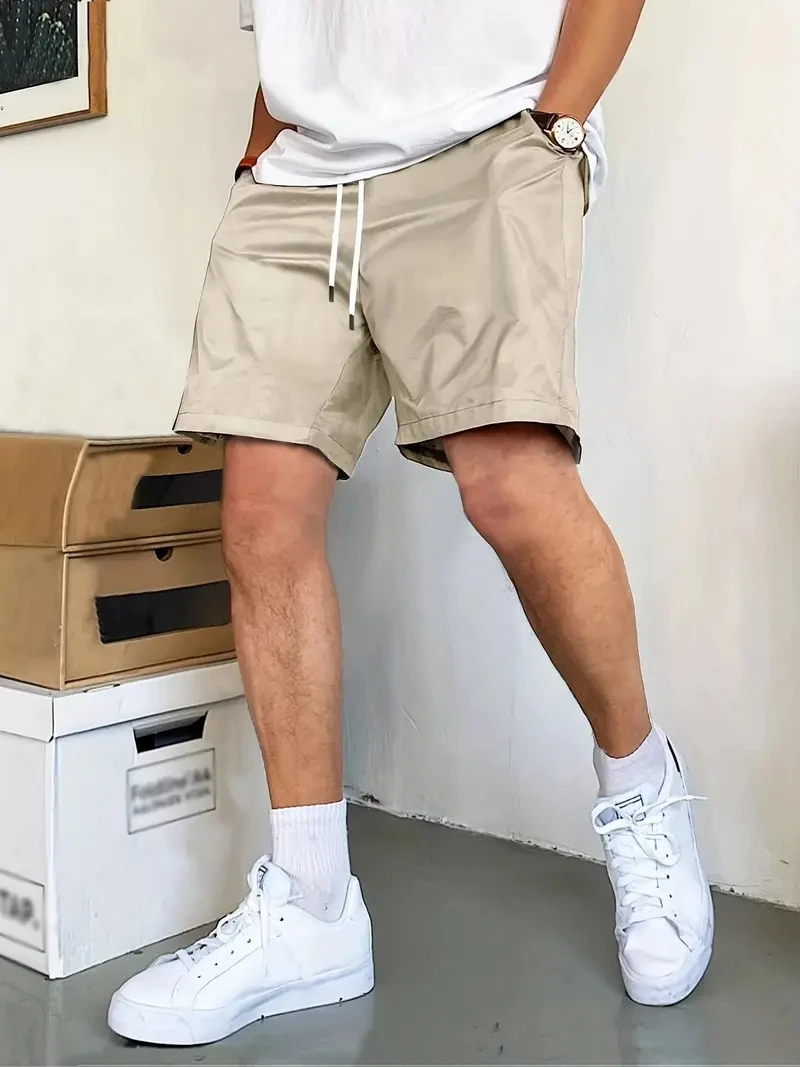 Eua oversized verão sólido shorts masculino tamanho grande cintura elástica shorts outwear preto casual praia ginásio gordinho shorts masculino 50 52