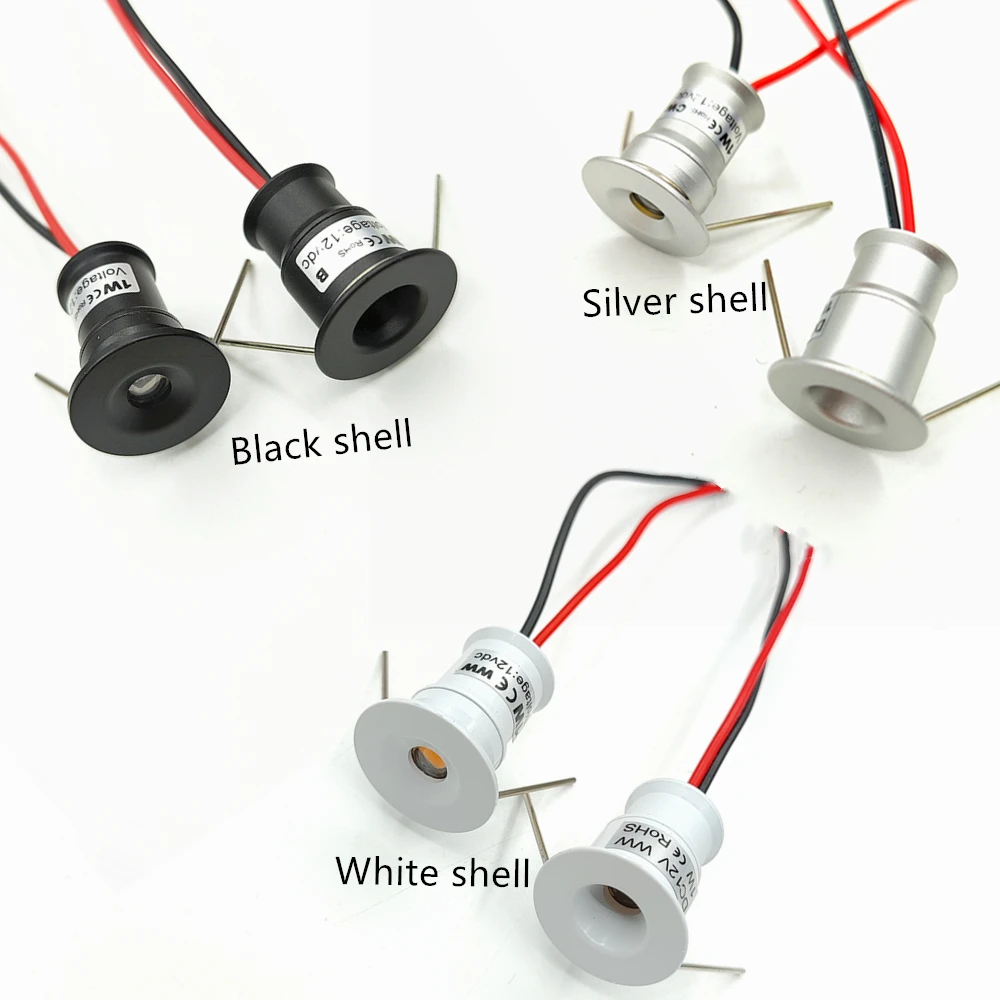 Встраиваемый Точечный светильник IP65, 1 Вт, светодиодный светильник «сделай сам» 12 В, приглушаемый светильник для кухни, кабинета, 15 мм, комнатные и уличные точечные лампы, потолочный светильник s