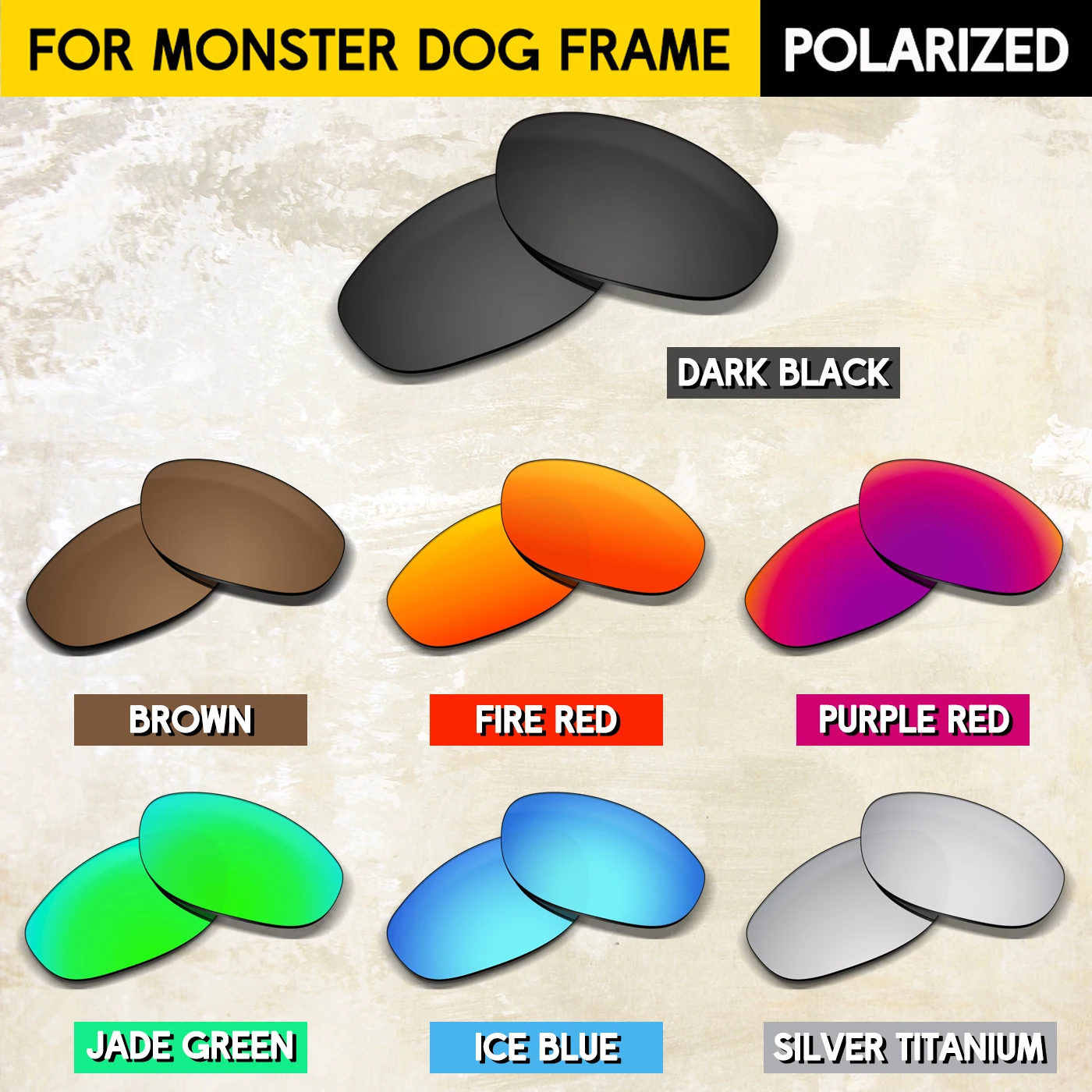 

Performance Polarized Replacement Lenses for Oakley Monster Dog Sunglasses-100% UV Protection