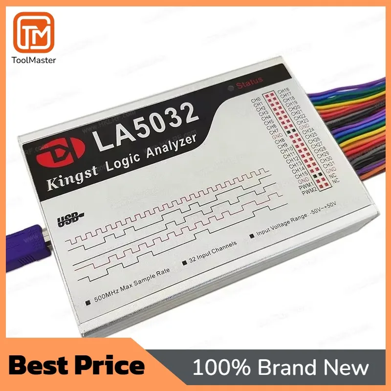

【Hot Sale】Kingst LA5032 USB Logic Analyzer 500MHz Max Sample Rate 32 Channels ARM FPGA Debug Tool, English Software