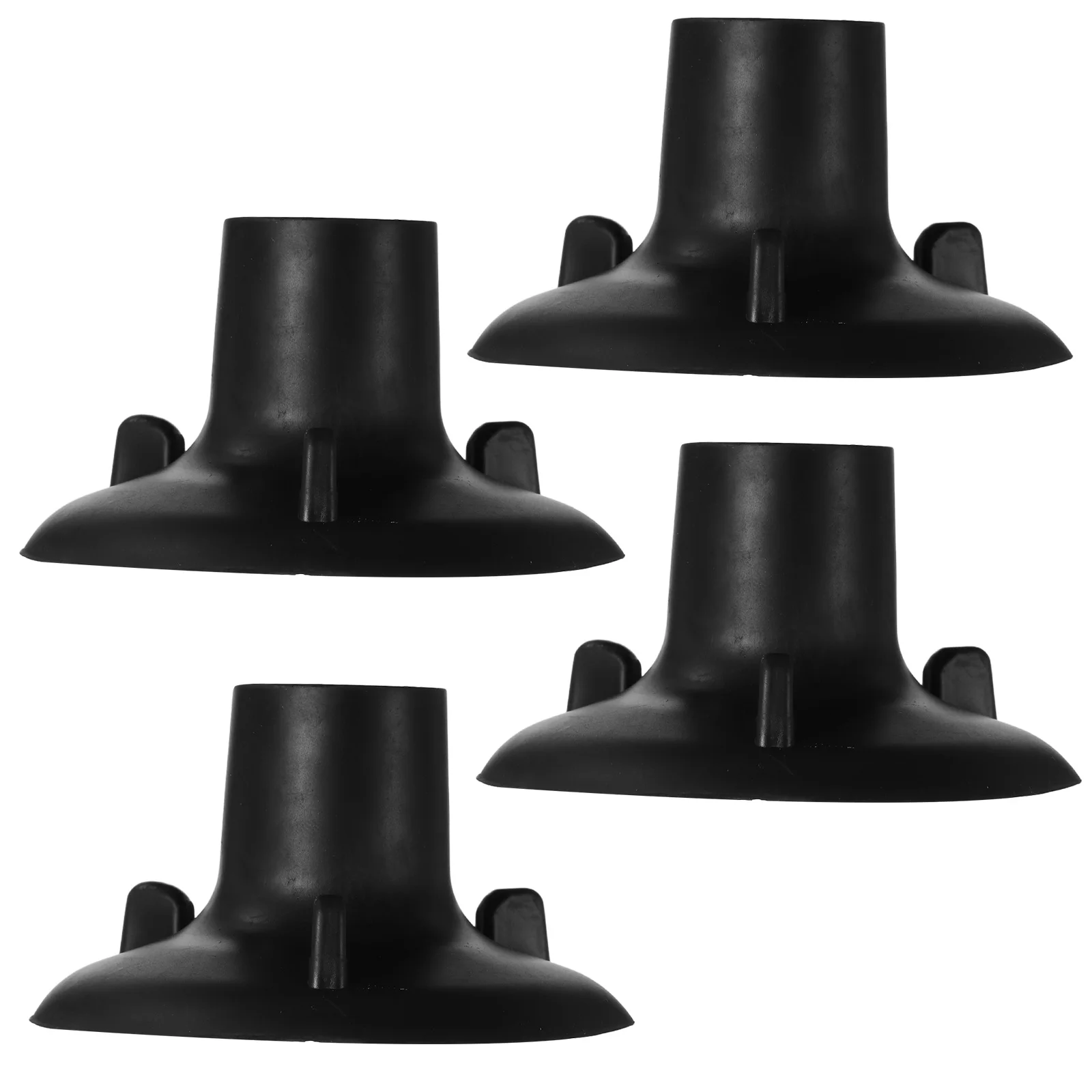 

4Pcs Black Rubber Feet Pads for Toilet Chair Non Slip Shower Chair Leg Caps Replacement for Floor Protection Bedside Commode