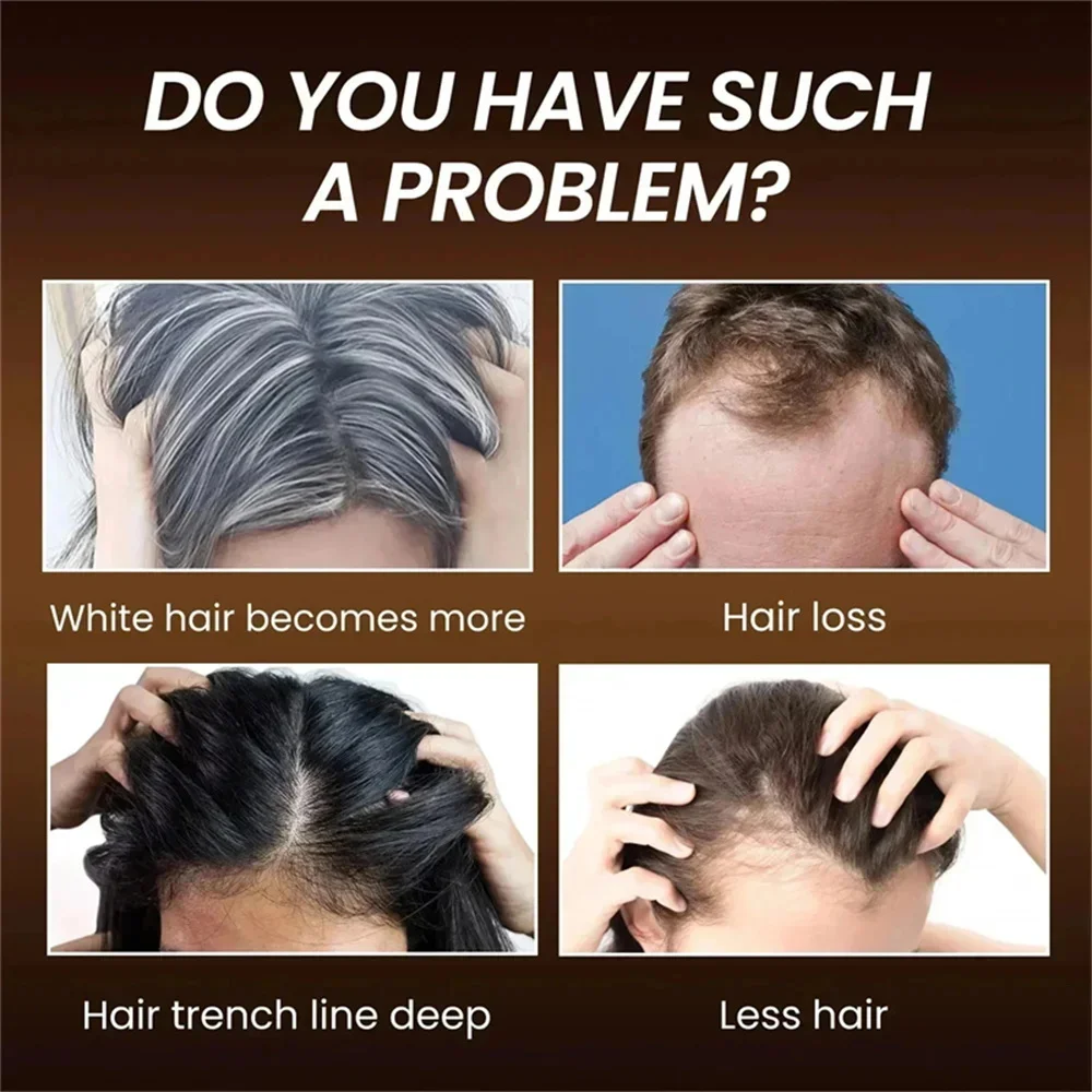 100ML Magic Natural Herbal Hair Dye Shampoo 3 in 1 Hair Color Shampoo for Gary Hair Dark Brown Black Women & Men Grey Coverage - view 2