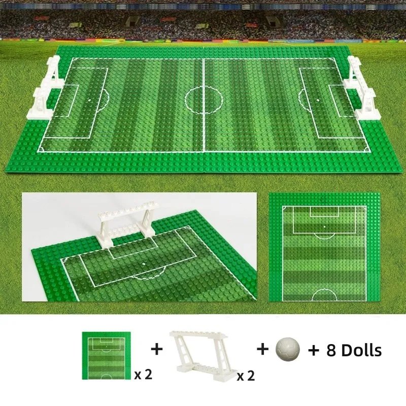 

Basketball Court Floor set Building Block Basketball Football Famous Figures Football Court Baseplate Model Toy Christmas Gift