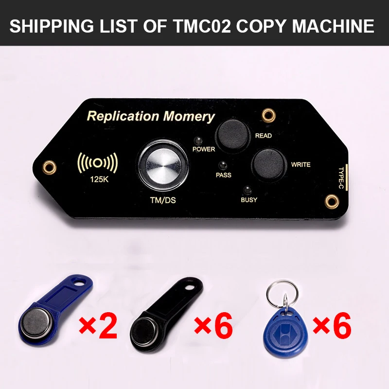ناسخ قارئ RFID 125 كيلو هرتز - ناسخة RW2000 RW1990 لمفاتيح T5577/EM4305/EM4100 + TM1990 iButton TMC02-Button