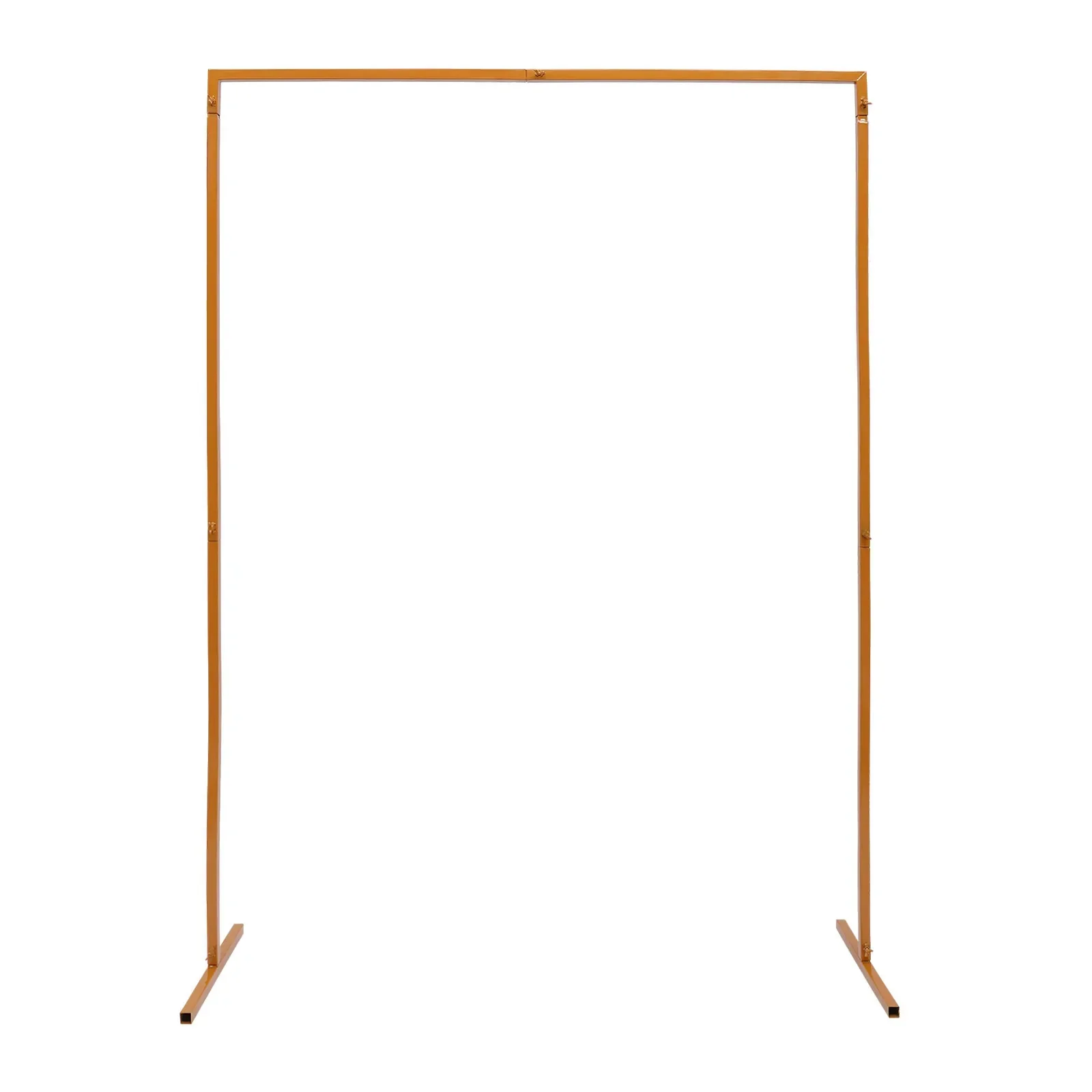 حامل قوس الزفاف المستطيل - إطار خلفية معدني ذهبي على شكل زهور لديكور الحفلات وقوس قوس البالونات